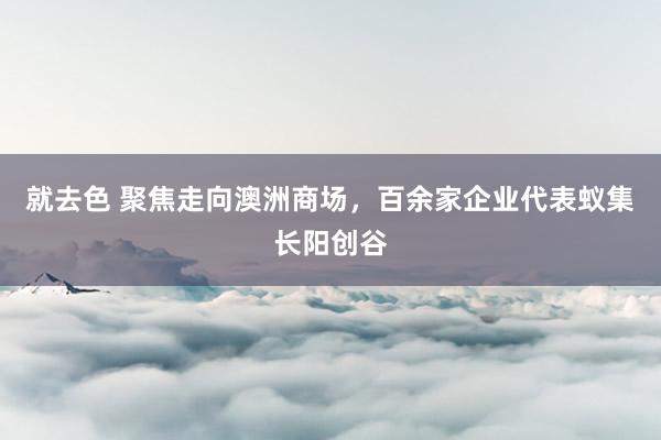 就去色 聚焦走向澳洲商场，百余家企业代表蚁集长阳创谷