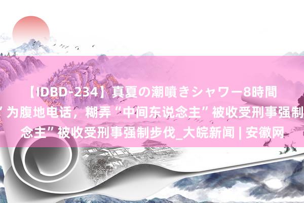 【IDBD-234】真夏の潮噴きシャワー8時間 将境外糊弄电话“转接”为腹地电话，糊弄“中间东说念主”被收受刑事强制步伐_大皖新闻 | 安徽网