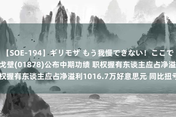 【SOE-194】ギリモザ もう我慢できない！ここでエッチしよっ Ami 南戈壁(01878)公布中期功绩 职权握有东谈主应占净溢利1016.7万好意思元 同比扭亏为盈