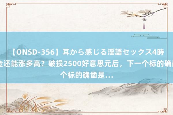 【ONSD-356】耳から感じる淫語セックス4時間 黄金还能涨多高？破损2500好意思元后，下一个标的确凿是…